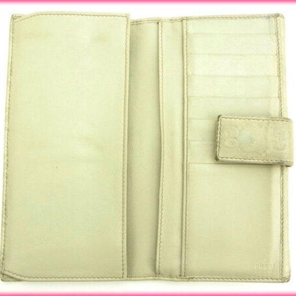 Authentic Gucci Wallet Purse Long Wallet Guccissima Beige Woman - Picture 3 of 5